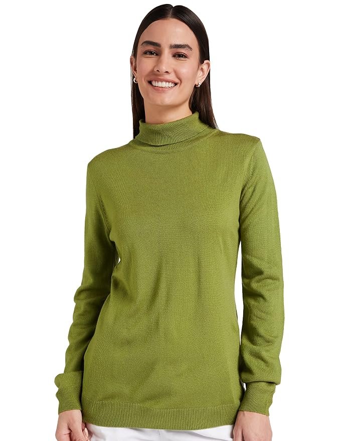 Women's Acrylic Casual High Neck Pullover Sweater